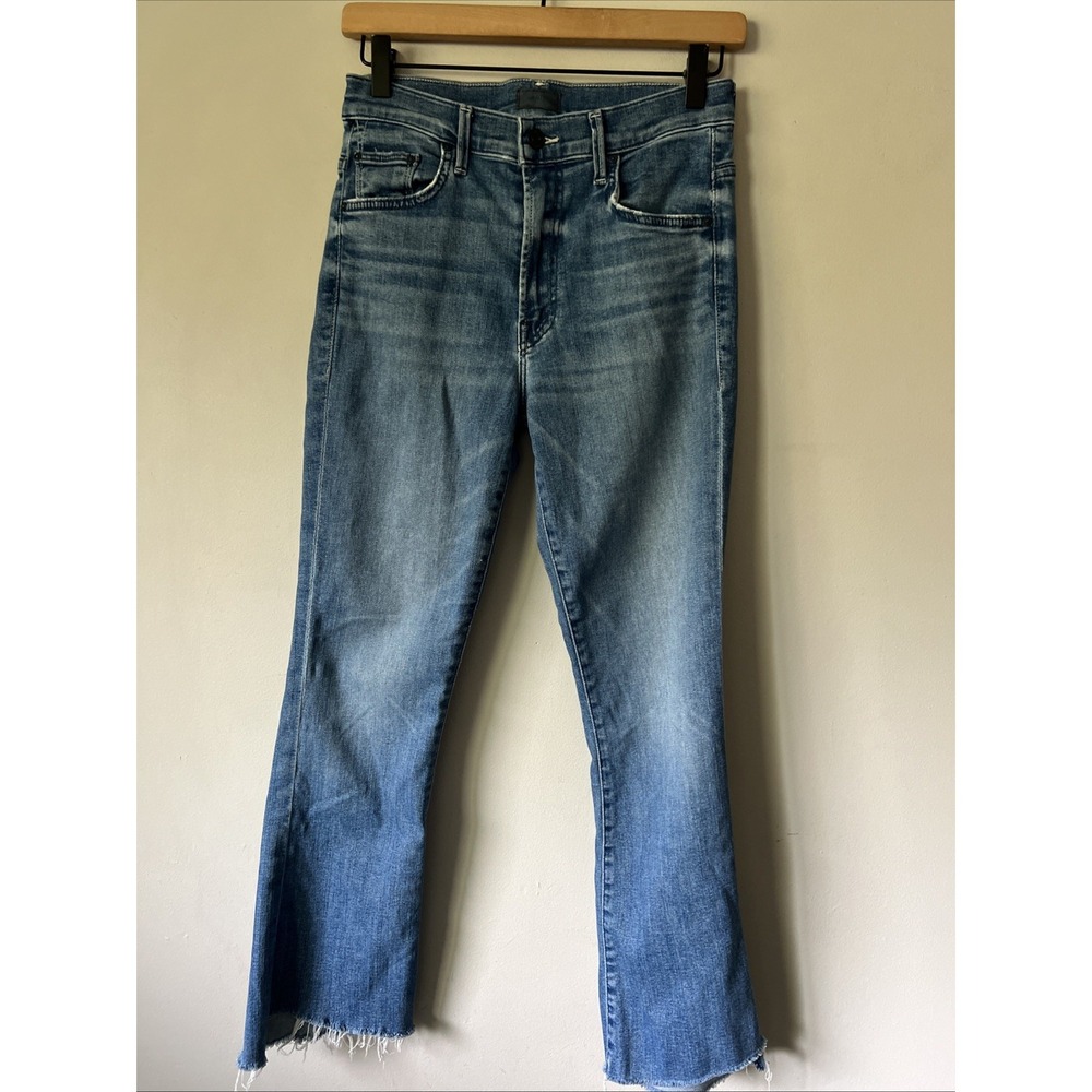 Mother The Insider Crop Step Fray Women's Size 27 Stretchy Sorry I'm Staring